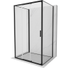 Mexen Exo-3S 3S 3-степенна плъзгаща се душ кабина 80 x 95 см, прозрачна, черна