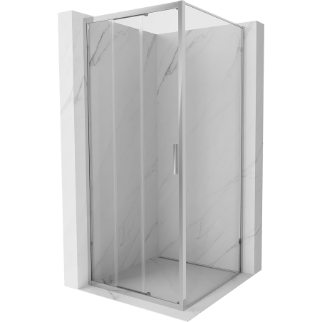 Mexen Exo плъзгаща се душ кабина 85 x 85 см, прозрачна, хром - 8153-085-085-01-00