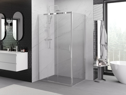 Mexen Exo-3S плъзгаща се душ кабина 95 x 85 см, прозрачна, хром - 8153-095-085-01-00