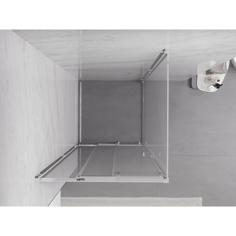 Mexen Exo-3S плъзгаща се душ кабина 90 х 90 см, прозрачна, хром - 8153-090-090-01-00