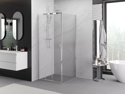 Mexen Exo-3S плъзгаща се душ кабина 95 x 95 см, прозрачна, хром - 8153-095-095-01-00