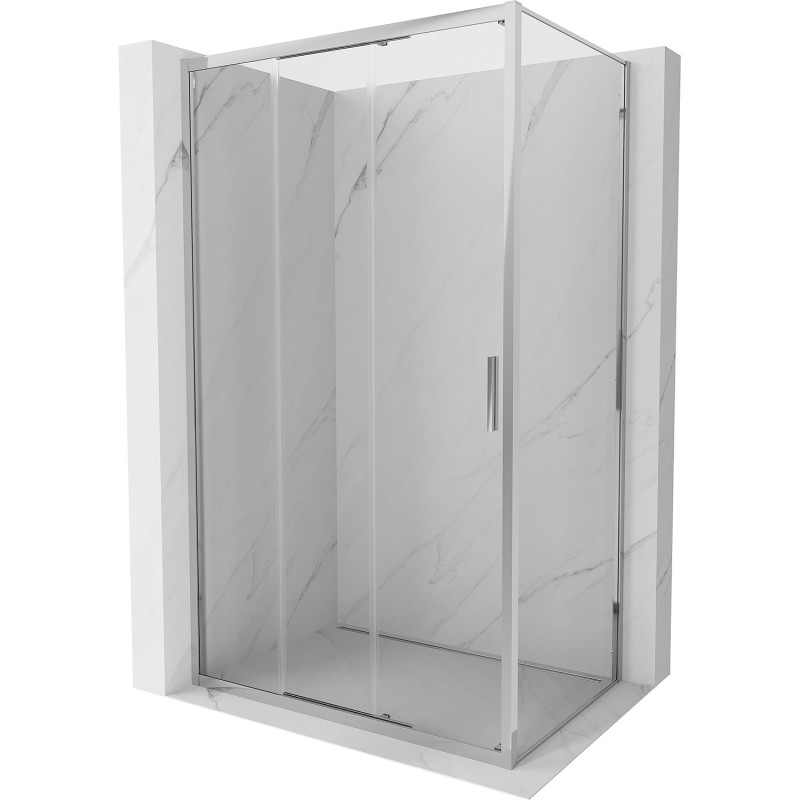 Mexen Exo-3S разтегаем душ кабина 100 x 95 см, прозрачна, хром - 8153-100-095-01-00