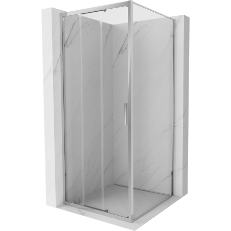 Mexen Exo-3S плъзгаща се душ кабина 100 x 100 см, прозрачна, хром - 8153-100-100-01-00