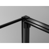 Mexen Exo-3S плъзгаща се душ кабина 80 x 70 см, прозрачна, черна - 8153-080-070-70-00