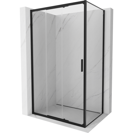 Mexen Exo плъзгаща се душ кабина 85 x 70 см, прозрачна, черна - 8153-085-070-70-00