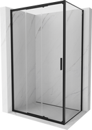 Mexen Exo-3S плъзгаща се душ кабина 90 x 75 см, прозрачна, черна - 8153-090-075-70-00
