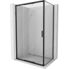 Mexen Exo-3S раздвижна душ кабина 85 x 80 см, прозрачна, черна - 8153-085-080-70-00