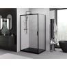 Mexen Exo-3S плъзгаща се душ кабина 100 x 80 см, прозрачна, черна - 8153-100-080-70-00