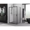 Mexen Exo-3S сгъваема душ кабина 85 x 90 см, прозрачна, черна - 8153-085-090-70-00