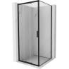 Mexen Exo-3S плъзгаща се душ кабина 90 x 90 см, прозрачна, черна - 8153-090-090-70-00