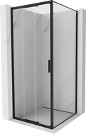 Mexen Exo-3S плъзгаща се душ кабина 90 x 90 см, прозрачна, черна - 8153-090-090-70-00