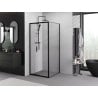 Mexen Exo плъзгаща се душ кабина 90 x 90 см, прозрачна, черна - 8153-090-090-70-00