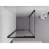 Mexen Exo плъзгаща се душ кабина 90 x 90 см, прозрачна, черна - 8153-090-090-70-00