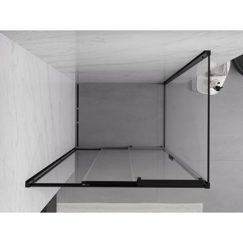 Mexen Exo-3S плъзгаща врата за душ кабина 95 x 90 см, прозрачна, черна