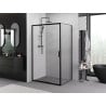 Mexen Exo-3S плъзгаща се душ кабина 80 х 95 см, прозрачна, черна - 8153-080-095-70-00