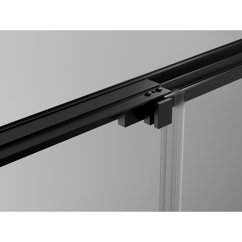 Mexen Exo-3S плъзгаща се душ кабина 80 х 95 см, прозрачна, черна - 8153-080-095-70-00
