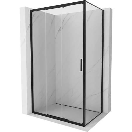 Mexen Exo-3S плъзгаща се душ кабина 85 x 100 см, прозрачна, черна - 8153-085-100-70-00