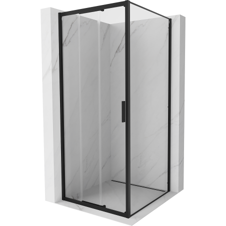 Mexen Exo-3S плъзгаща се душ кабина 100 x 100 см, прозрачна, черна - 8153-100-100-70-00