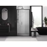 Mexen Exo-3S плъзгащи се душ врати 85 см, прозрачни, черни - 8153-085-000-70-00