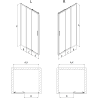 Mexen Exo-3S плъзгащи се душ врати 85 см, прозрачни, черни - 8153-085-000-70-00