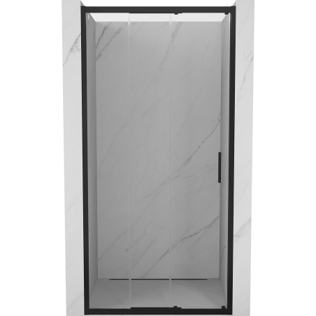 Mexen Exo-3S плъзгаща се душ врата 95 см, прозрачна, черна - 8153-095-000-70-00