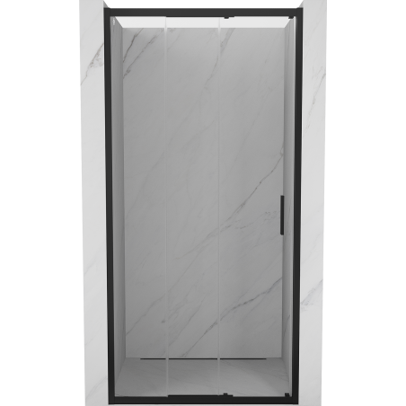 Mexen Exo-3S плъзгаща се душ кабина 100 см, прозрачна, черна - 8153-100-000-70-00