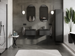 Mexen Orio шкаф за баня 50 см с мивка Vela, 1 чекмедже, черен мат - 91A10-05023-1-BF71-W23M71