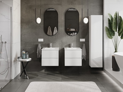 Mexen Orio шкаф за баня 50 см с мивка Otis, 2 чекмеджета, бял гланц - 91A10-05047-2-BFF00-W18M00