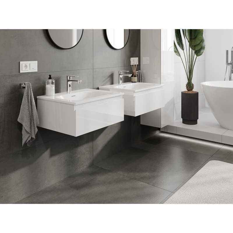 Mexen Orio шкаф за баня 60 см с умивалник Vela, 1 чекмедже, бял гланц - 91A10-06023-1-BF00-W23M00