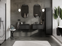 Mexen Orio шкафче за баня 60 см с мивка Vela, 1 чекмедже, черно мат - 91A10-06023-1-BF71-W23M71