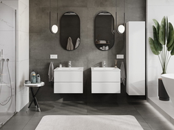 Mexen Orio баня шкаф 60 см с мивка Otis, 2 чекмеджета, бял гланц - 91A10-06047-2-BFF00-W18M00