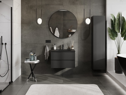 Mexen Orio шкаф за баня 70 см с мивка Vela, 2 чекмеджета, черен мат