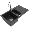 Mexen Matias гранитна мивка с 1,5 отделения с отцедник и кухненски смесител