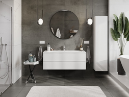 Mexen Orio шкаф за баня 120 см с мивка Vela, 2 чекмеджета, бял гланц - 91A10-12047-2-BFF00-W23M00