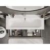 Mexen Orio шкаф за баня 120 см с мивка Vela, 2 чекмеджета, сив мат/бял мат