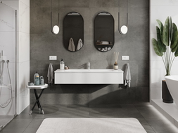 Mexen Orio шкаф за баня 140 см с мивка Vela, 1 чекмедже, бял гланц - 91A10-14023-1-BF00-W23M00