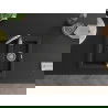 Mexen Carlos гранитна мивка 1,5-коморна 582 x 475 мм, черна, сифон хром - 6518581500-77