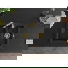 Mexen Carlos гранитна мивка 1,5-коморна 582 x 475 mm, черен, златен сифон - 6518581500-77-G