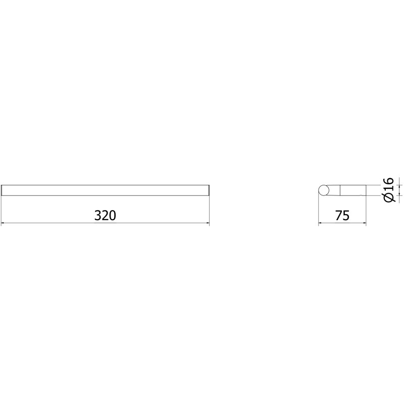 Mexen Loop закачалка за кърпа, златен мат - 70A71041-55