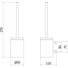 Mexen Loop тоалетна четка, розово злато - 70A71071-60