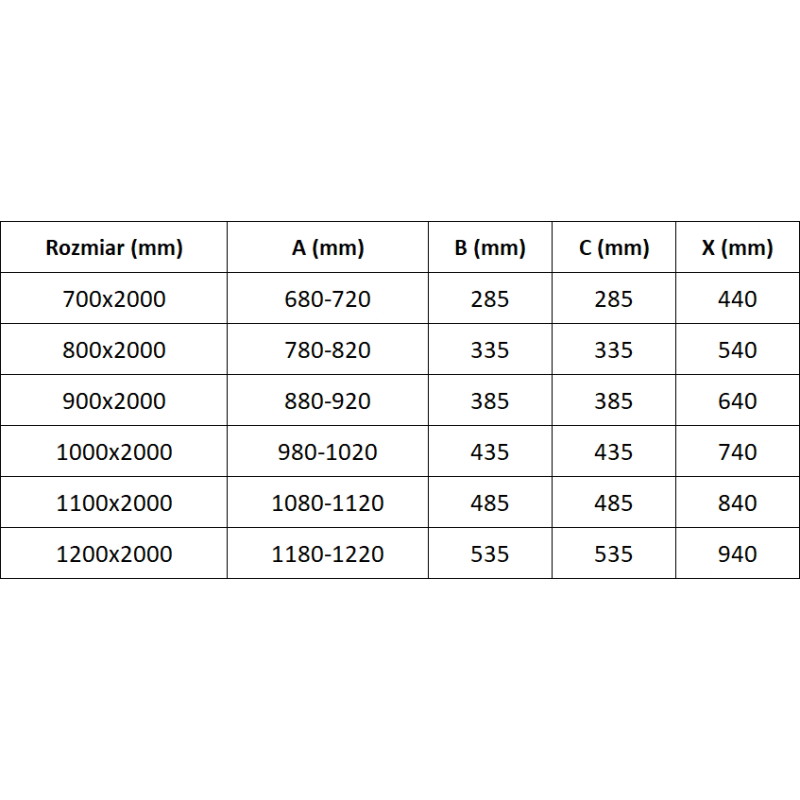 Mexen Exo-BR Duo двойни отварящи се душ врати 100 см, прозрачни, черни