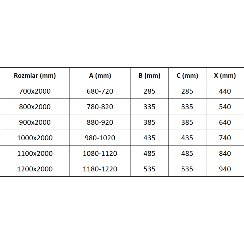 Mexen Exo двукрилни душ врати 100 см, прозрачни, черни - 8182-100-000-70-00