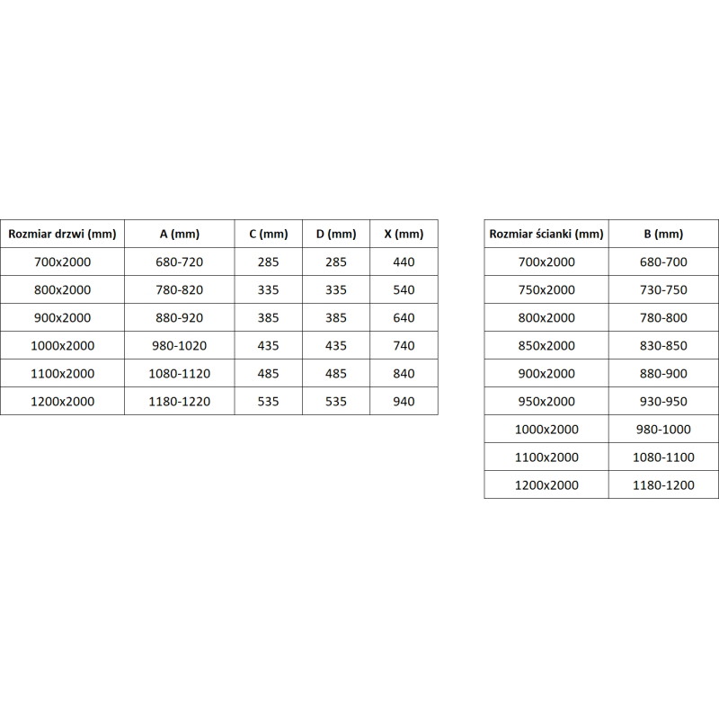 Mexen Exo-BR Duo люлееща се душ кабина 110 x 75 см, прозрачна, черна - 8182-110-075-70-00
