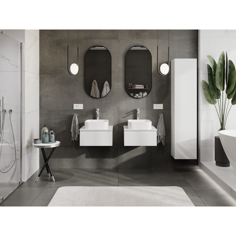 Mexen Orio шкафче за баня под мивка 50 см, 1 чекмедже, бял гланц - 91A10-05023-1-BF00