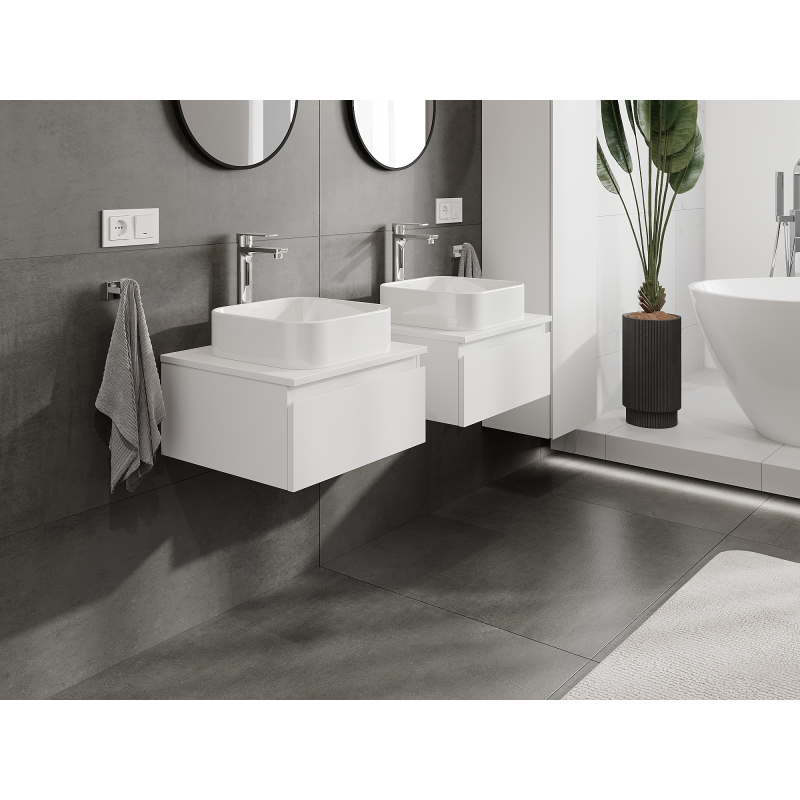 Mexen Orio шкаф за баня под умивалник 50 см, 1 чекмедже, бял мат- 91A10-05023-1-BF01