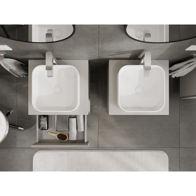 Mexen Orio шкаф за баня за мивка 50 см, 2 чекмеджета, сив мат - 91A10-05047-2-BFF62