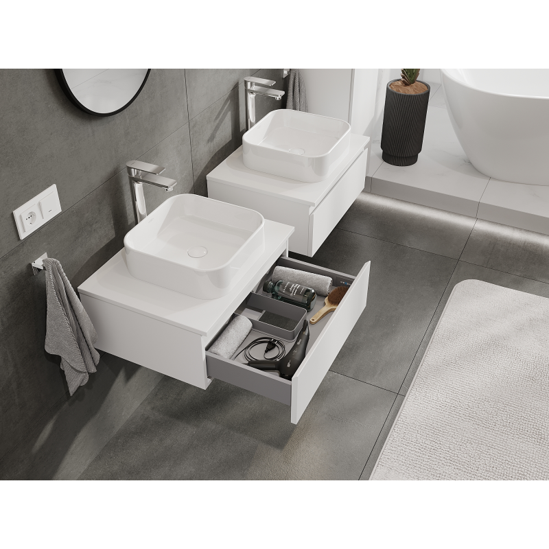 Mexen Orio шкаф за баня под мивка 60 см, 1 чекмедже, бяла мат - 91A10-06023-1-BF01