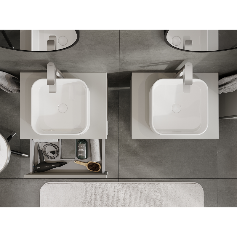 Mexen Orio шкафче за баня за мивка 60 см, 1 чекмедже, сив мат - 91A10-06023-1-BF62