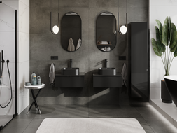 Mexen Orio шкаф за баня под мивка 60 см, 1 чекмедже, черен гланц - 91A10-06023-1-BF70