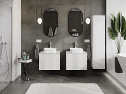 Mexen Orio баня шкаф под мивка 60 см, 1 чекмедже, бял гланц - 91A10-06047-1-BF00